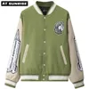 Hip Hop Baseball Kurtki Mężczyźni Streetwear Cargo Kurtka Zimowa Luźna Casual Cotton Płaszcze Oversized Harajuku Topy Wełny Poliester 210923