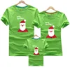 Abbigliamento coordinato natalizio Figlia Famiglia Look Babbo Natale Abiti da madre Abiti in cotone per papà e figlio 210417