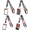 20pcs/lot J2507 Anime ID Man Woman Bus Holder Staff Card With Punk Cool Lanyard