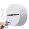 3D LED Lamp Base Acrylic Night Light Bases LEDs USB Touch Remote Control Lighting Accessories