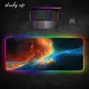 Large XXL 90x40cm RGB pad Gaming Space Night Desk Computer Mouse Pad Gamer Mouspad LED Backlight Keyboard Mat