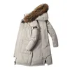 Verwijderbare bont met capuchon hooded eend eendendons parka heren warme winterjas -30 graden multi-pocket capuchon hooded jas mannelijke casual herenjas jas 211206