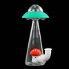 Vatten Rökning Rör Shisha Hookah Silikon Slang Joint Flying Saucer Pipes Glas Bong Rak Höjd 7 "Oljeplattform