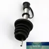 4 Pcs Stainless Steel Wine Pourers Dust Covers Olive Oil Liquor Bottle Pour Spout Cover Rubber Caps