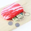 여성 플러시 야채 동전 지갑 숙녀 코인 지갑 귀여운 타원형 지퍼 키 USB 케이블 가방 저장 가방 어린이 선물