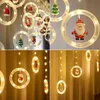 LED Holiday Light Рождественские Украшения Лампы Номера Декор Гирлянды Год Декор Струнные огни Санты Украшения Аксессуары 211222