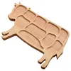 Organizzazione di stoccaggio della cucina Creativo vassoio in legno vassoio piatto vassoio forme di mucca animale a forma di animale piastra di supplemento alimentare