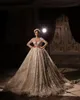 Uzun Vintage Kollu Gelinlik Dantel Aplikler Arabistan Gelin Gowns Sequin Boncuklu Özelleştir Vestido de Novia