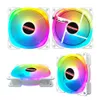 Coolmoon 120 ملليمتر rgb حالة تبريد مروحة 5 فولت 3pin argb الإضاءة هادئة سطح المكتب الكمبيوتر الرادياتير غرفة التبريد برودة