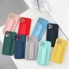 Candy Color Wrist Strap Stents Phone Cases For iPhone 12 Pro Mini 11 X XR XS Max 7 8 Plus SE Liquid Silicone Cover