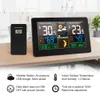 Wanduhr Digitale Wetterstation 3 Sensoren Wireless Indoor Outdoor Thermometer Hygrometer Barometer Prognose Moderne Uhr -40 210930