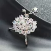 Pins, Brooches Fashion Jewelry Women's Rhinestone Pin Ballerina Dancing Girl Brooch Clothing Accessories Year Gift For Girlfriend