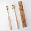 Bamboo Toothbrush Travel Natural Bristle Charcoal Brush Environmental Oral Care Teeth Brushes Wholesale