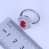 Naszyjnik kolczyków! Exquisite Red Imitacja Granat Cubic Cyrkonia Srebrny Kolor Biżuteria Zestawy Darmowa torba H0258