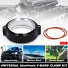 PQY- Exhaust V-band Clamp w Flange System Assenbly Anodized Clamp For 3.5" OD Turbo Dump Pipe PQY-VCE04