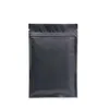 Leotrusting 1000pcs / Lot Matt Black Flat Bottom Aluminium Folie Ziplock Bag Resealable Black Heat Sealing Zipper Pouch Anpassad utskrift