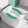 Coussin de siège de toilette autocollants PVC lavable salle de bain adhésif Aniaml imprimé réutilisable housse de coussin Paster fournitures ménagères RRB11625