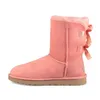 2023 Dames Snow Boots Triple Black Chestnut Purple Pink Gray Fashion Classic over de knie enkel korte laars dames dames houden warme designer laarsjes schoenen