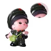 Decorative Objects & Figurines Resin Girl Coin Container Creative Saving Pot Fashion Money Bank Desktop Storage Jar