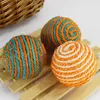 Cat Toys 1PCS Random Color Pet Sisal Ball Toy Funny Interactive Chase Throwing Training