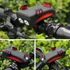 マルチファンクション4 in 1 MTB自転車ライトUSB充電式LEDバイクヘッドランプバイクホーン電話ホルダーパワーバンクサイクリングフロントライト4120693