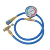 Diagnostic Tools 250PSI Car AC Air Conditioning R134A R12 R22 Refrigerant Pipe Recharge Hose W/ Pressure Gauge Kit Copper Accessories