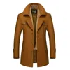 BOLUBAO Men Winter Wool Coat Men's Casual Brand Solid Color Wool Blends Woolen Pea Coat Male Trench Coat Overcoat 211106