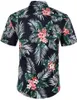 Camisa de Praia havaiana Cópia de frutas florais Tops Casual manga curta de verão Férias de férias moda plus tamanho