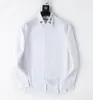 Luxurys Designers Wholesale Mens Dress Shirts Fashion Solid Slim Long Sleeve Brand Working Clothing Chemise Homme Camisa Social Masculina M-3XL#04