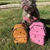 PU Puppy Teddy Schnauzer Рюкзаки Одежда для собак Модный рюкзак с буквенным принтом для домашних животных Регулируемая уличная сумка для собак