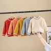 Philology Pure Color Fall Winter Boy Girl Kid Dik Crew Neckhirts Solid Long Sleeve Trude Sweater LJ201130 84 Z2