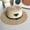 2021 INS Verano Mujeres Sombrero de Paja Moda Protección Solar Playa Personalidad Sombreros de ala ancha con Ribbon6617797