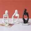 抽象的思想家像樹脂彫刻ミニチュア置物思想家キャラクターヨーロッパスタイルオフィス家の装飾アクセサリー210607