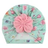 6 colori Summer Stampa Flower Turban Cappelli Neonato Dolce Beanie Caps Girls Puntelli Puntelli morbido Cappello da bambino Bambini Berretti all'aperto Guida