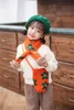 男の子の女の子のための子供の赤ちゃんのスカーフ冬の暖かいジャカードニット花クロスカラーネックリングスカーフ子供スカーフ