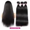 Ishow 8-30 Inch Mink Brazilian Wefts Weave Body Wave Straight Loose Deep Water Human Hair Bundles Extensions Peruvian for Women Black Color