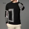 Heren Sweaters Wol Trui Fashion Mens Gebreide Black Crew Neck Autum Winter Casual Jumper High End Designer Merk Kleding