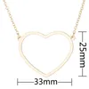 Love Heart Hanglagend ketting vrouwen roestvrij stalen kettingen ketting moeder's day verjaardag cadeau mode sieraden wil en zand zilvergoud