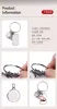 Sublimation thermal transfer blank key ring chains circle rectangle charms car key bag purses pendant DIY white photo print valentine's mother's day gift WHT0228