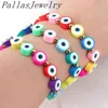 10Pcs Turkish Eye Bracelets For Women Colorful Beads Bracelet Trendy Jewelry Simple Cute Braclets Beaded Summer Jewellery