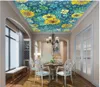 Tapeten Benutzerdefinierte Deckentapete für Wände 3 D Zenith-Wandbilder Moderne pastorale Pflanzen und Blumen Wohnzimmer Schlafzimmer Malerei