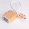 MacBook用USB-CアダプタケーブルUSB-CアダプタケーブルUSB-Cオス~VGAメスビデオ転送コンバータ1080P