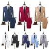 Herren-Anzug, schlicht, schmale Passform, zweiteilig, Mantel, Hose, Hose, formell, für Hochzeit, Bräutigam, Größe S X0909
