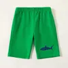 Summer 3-piece Toddler Solid Shark Allover Print Shorts for 3-6Y Boy Cotton Pants Clothes 210528