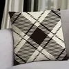 Pillow Cases Koreanska versionen av Nordic Black and White Plaid Houndstooth Series Enkel Pillowcases Waist Linne Kudde Kuddar Partihandel