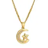 Кристаллическая звезда луна кулон ожерелье серебряные золотые ожерелья для женщин детей мода ювелирные изделия будут и песчаные