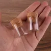 22*25mm 4ml Small Glass Bottles Test Tube with Cork Stopper Empty Transparent Clear DH20