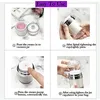 Akryl Airless Jar Vakuumkrämflaska 15g 30g 50 g Refillerbar kosmetisk burkar Pumpflaskor Provförpackningsbehållare