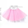 Multi-Color Söt Barn Prinsessan Klänning Annat Hem Textil Tre-Layer Tre-Piece Mesh Skirt Top Candy Färg Ballett Kjolar Mjuk Bekväm Wh0017