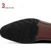 Oxford – chaussures habillées pour hommes, chaussures d'affaires formelles à lacets en cuir de vache véritable, bout pointu, pour mariage, bureau, noir et marron, brogue